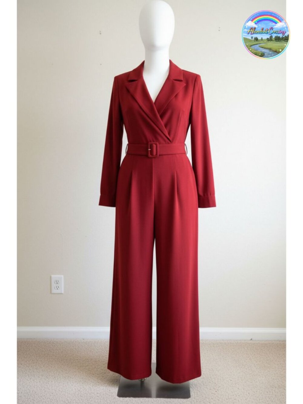 Women's Long Sleeve Formal Jumpsuit Wide Leg Pantsuit Office Wedding Guest